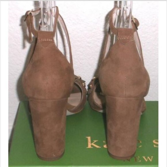 Kate Spade Suede Kiltie Fringe Block Heel 8 - Picture 5 of 12